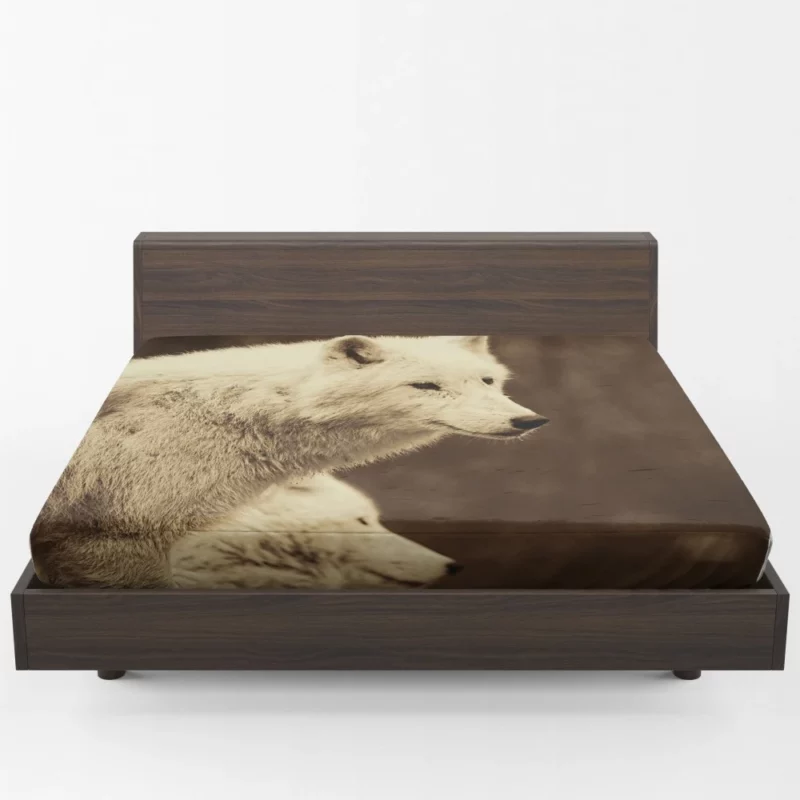 Wolf Enigmatic Gaze Wilderness Majesty Fitted Sheet