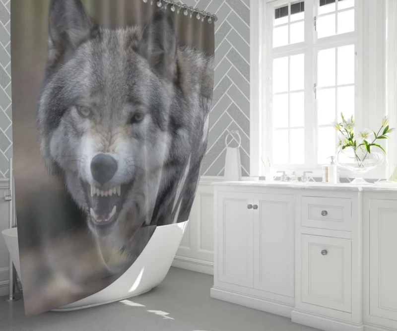 Wolf Gaze Untamed Majesty Shower Curtain 1