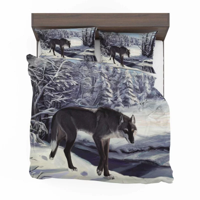 Wolf Howl Echoes of the Wild Bedding Set 1