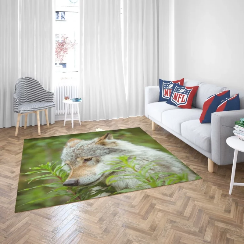 Wolf Intense Stare Captivating Wildness Rug 2