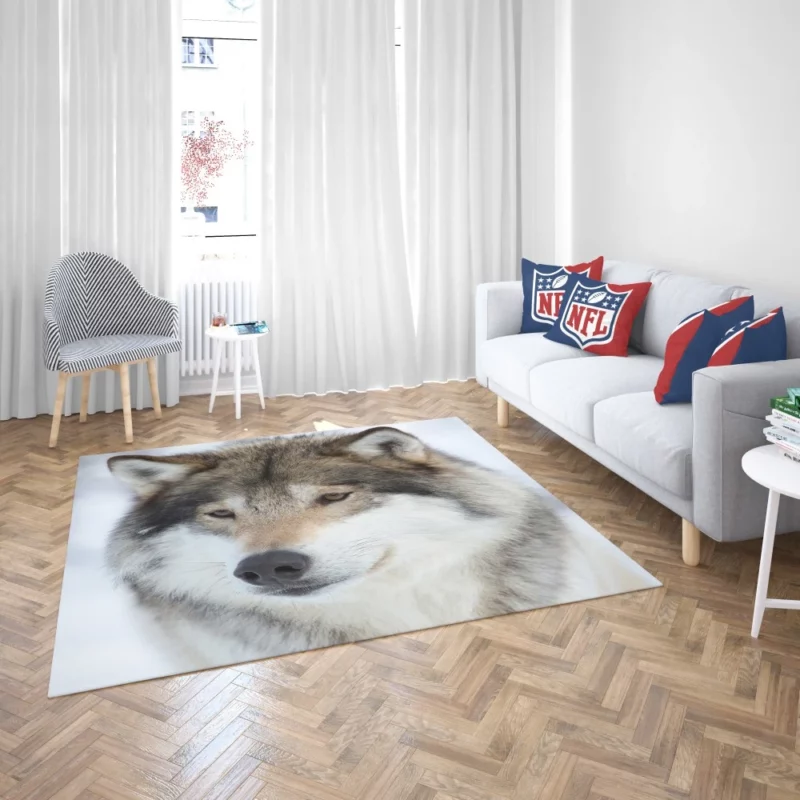 Wolf Intense Stare Enigmatic Gaze Rug 2