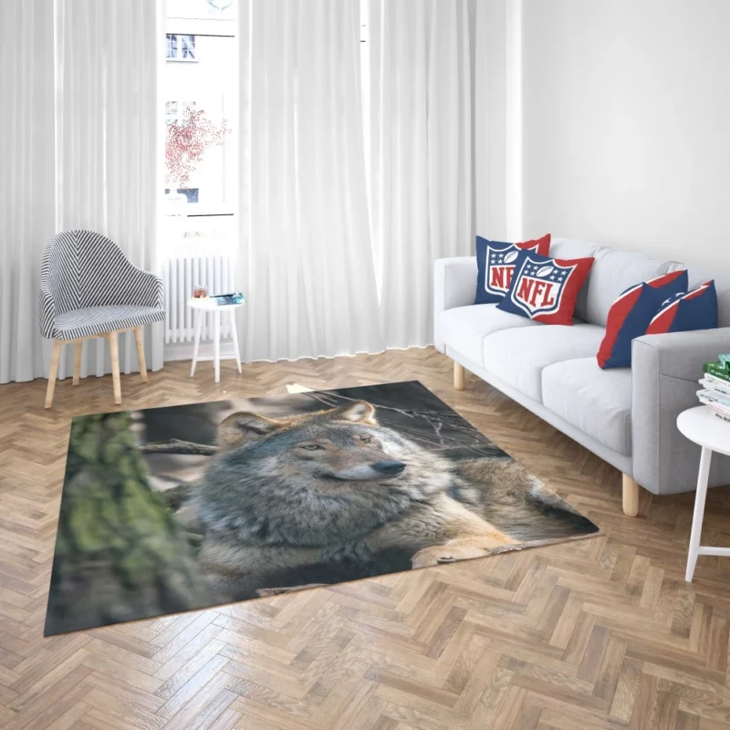 Wolf Majestic Presence Fierce Aura Rug 2