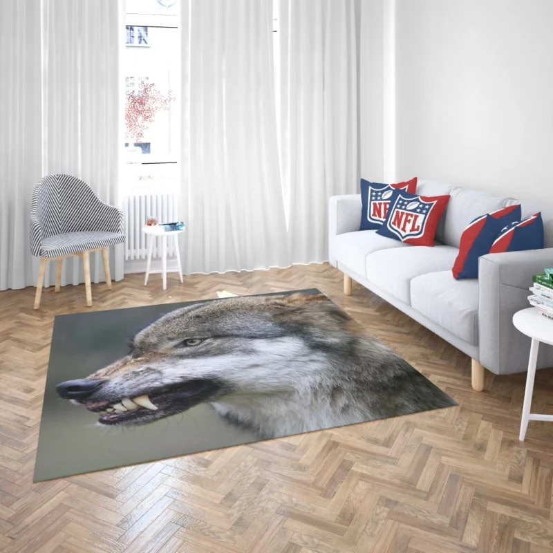 Wolf Snarl Untamed Majesty Rug 2