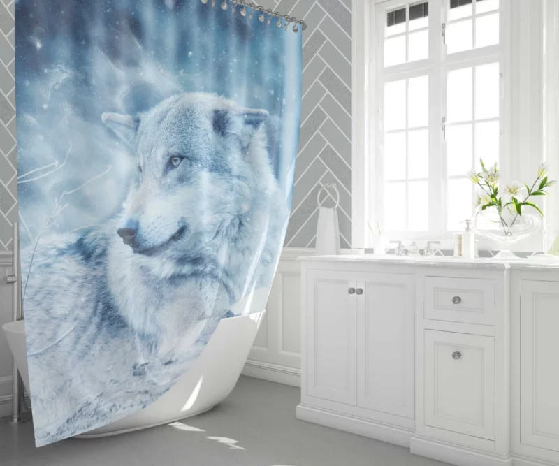 Wolf Wilderness Snowy Serenity Shower Curtain 1