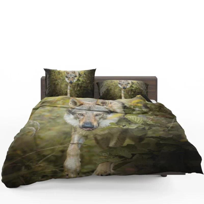 Wolf in Forest Majestic Wilderness Bedding Set