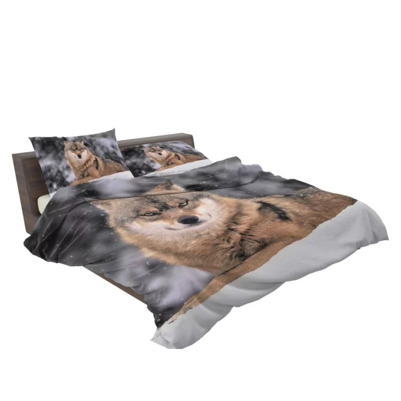 Wolf in Snowfall Enchanted Wilderness Bedding Set 2