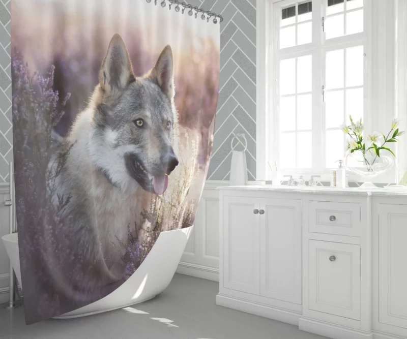 Wolfdog Enigmatic Wild Spirit Shower Curtain 1