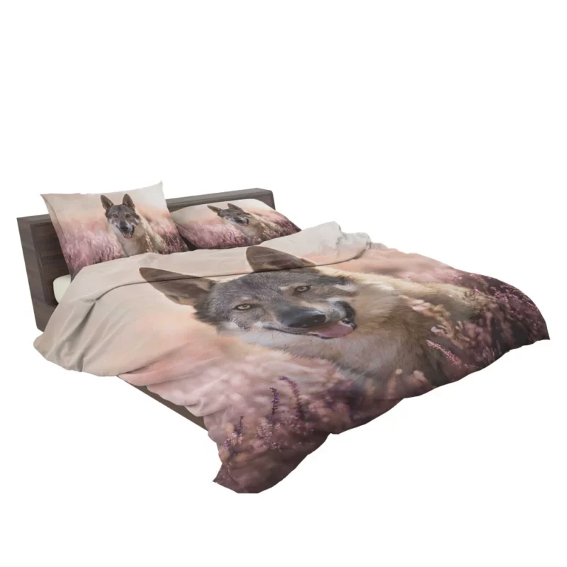 Wolfdog Lavender Charm Enigmatic Aura Bedding Set 2