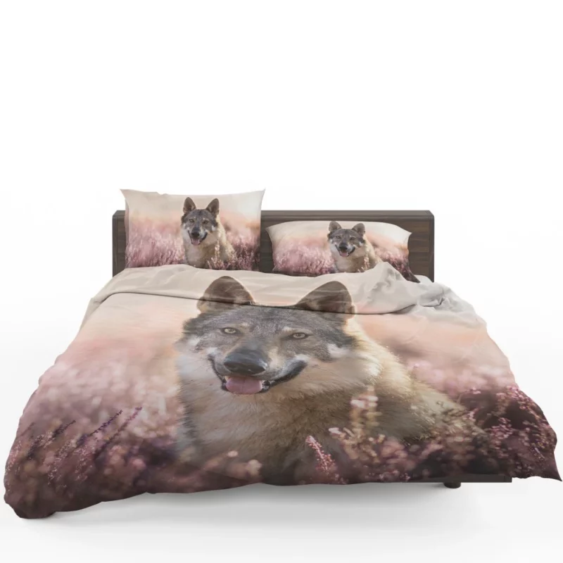 Wolfdog Lavender Charm Enigmatic Aura Bedding Set