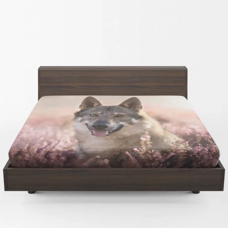 Wolfdog Lavender Charm Enigmatic Aura Fitted Sheet