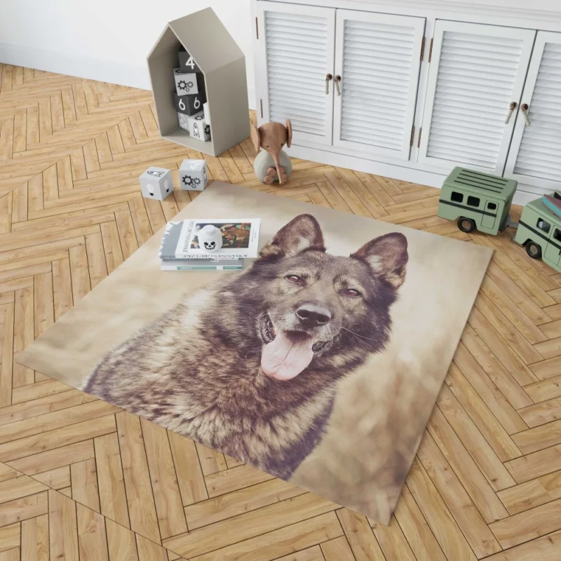 Wolfdog Loyal Stance Canine Companion Rug 1