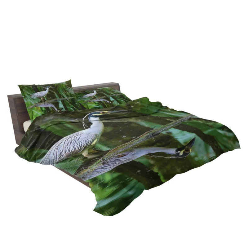 Yellow-Crowned Heron Reflection Waterside Beauty Bedding Set 2