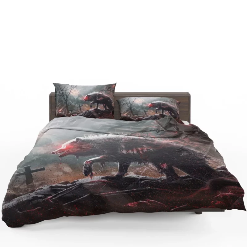 Zombie Dark and Bloody Journey Bedding Set