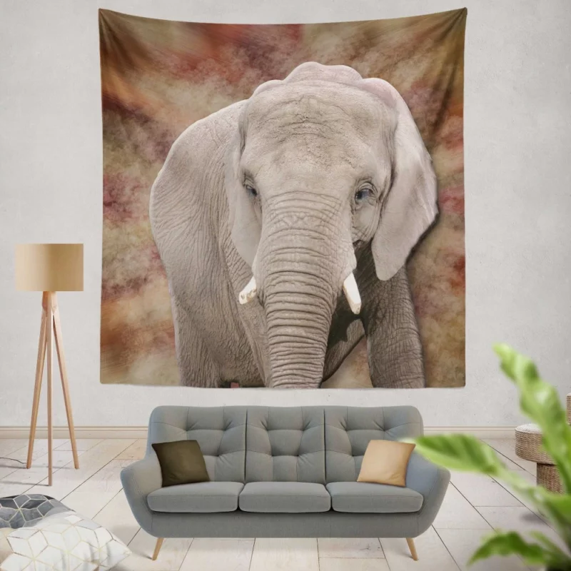 3D Elephant Majestic African Beauty Wall Hanging Tapestry