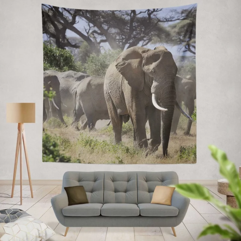 African Elephant Enigmatic Grace Wall Hanging Tapestry