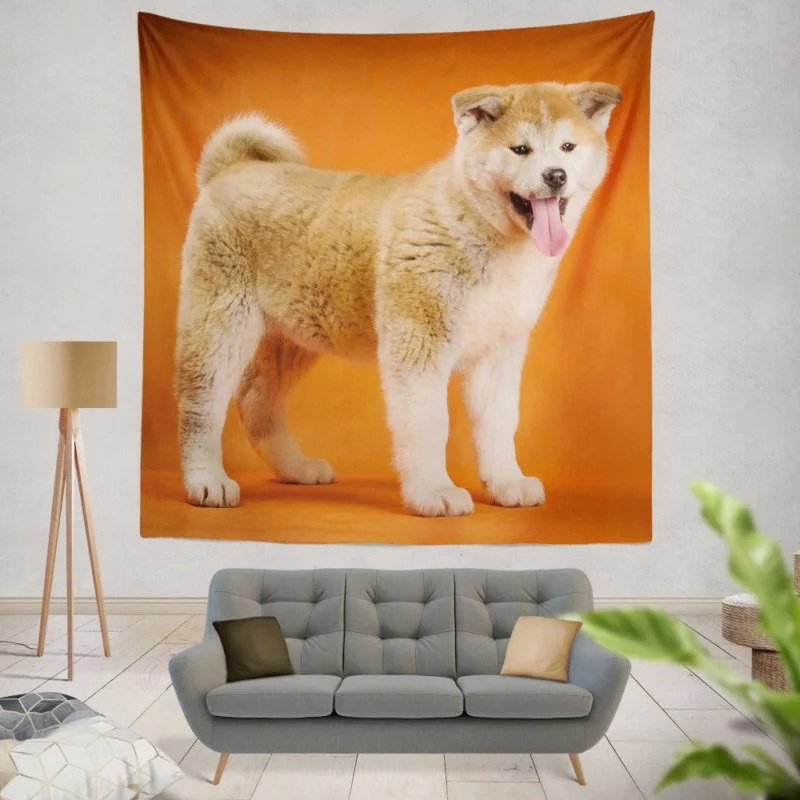 Akita Noble Demeanor Loyal Guardian Wall Hanging Tapestry