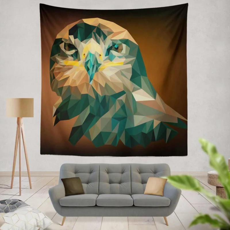 Artistic Eagle Minimalist Elegance Geometric Bird Wall Hanging Tapestry