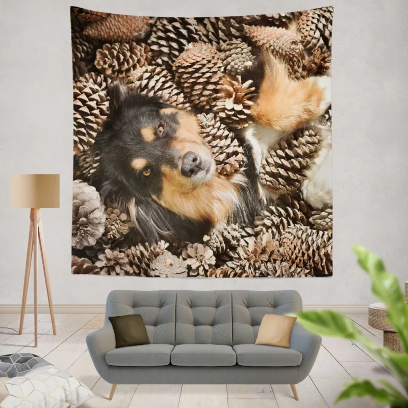 Australian Shepherd by Pine Cone Natural Beauty Wall Hanging Tapestry