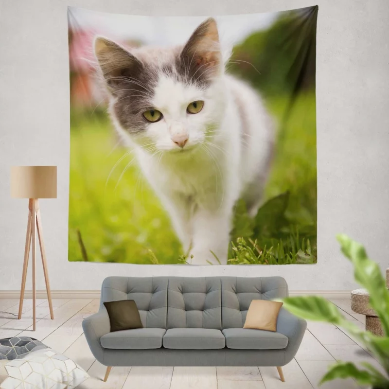 Baby Kitten Enigmatic Depth Wall Hanging Tapestry