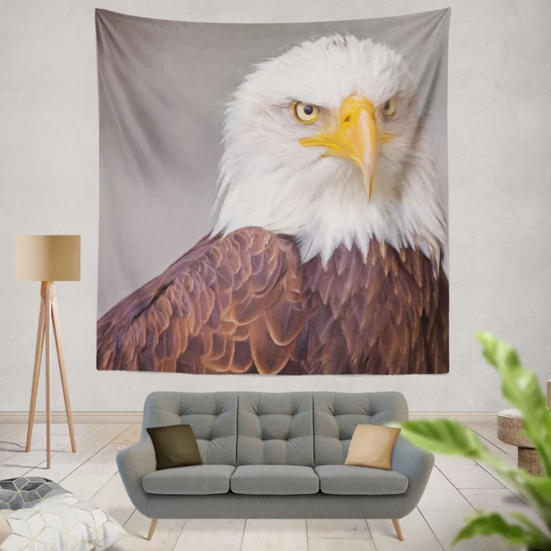 Bald Eagle Skyward Stance Aerial Majesty Wall Hanging Tapestry