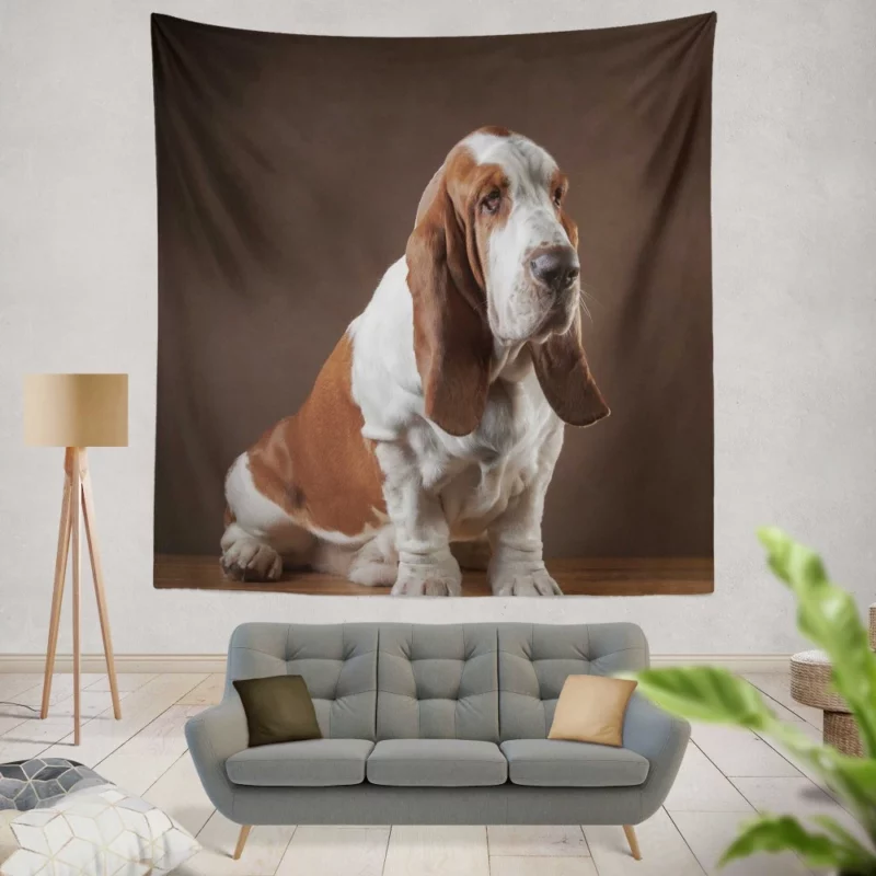 Basset Hound Quirky Charisma Wall Hanging Tapestry