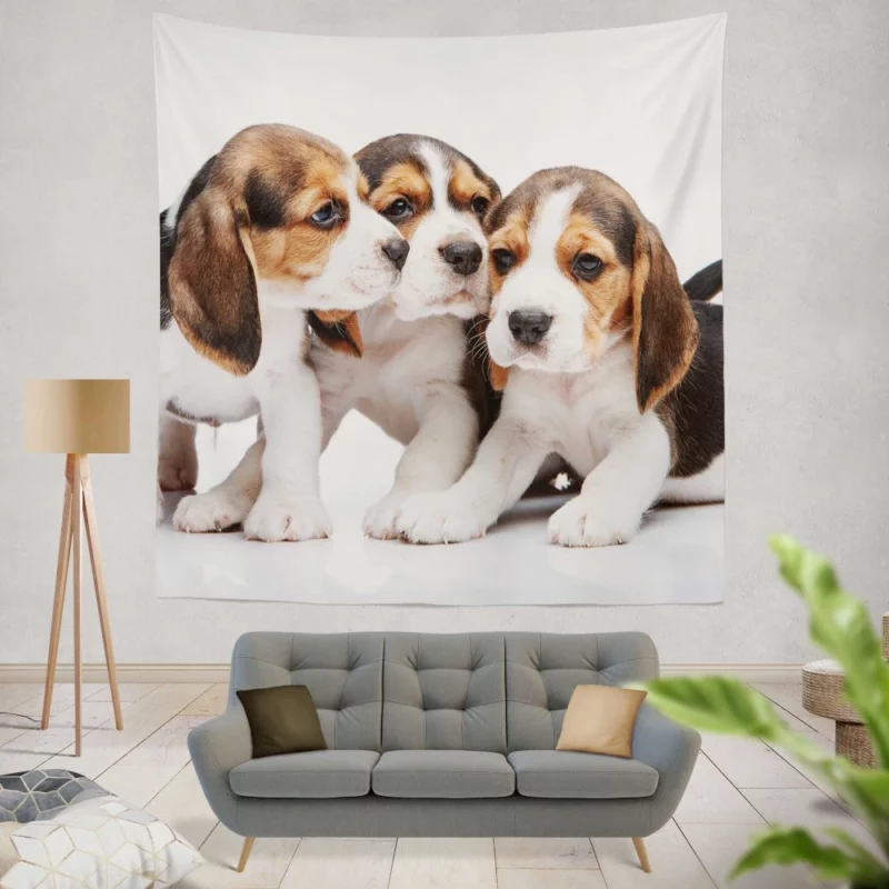 Beagle Curious Eyes Friendly Playfulness Wall Hanging Tapestry