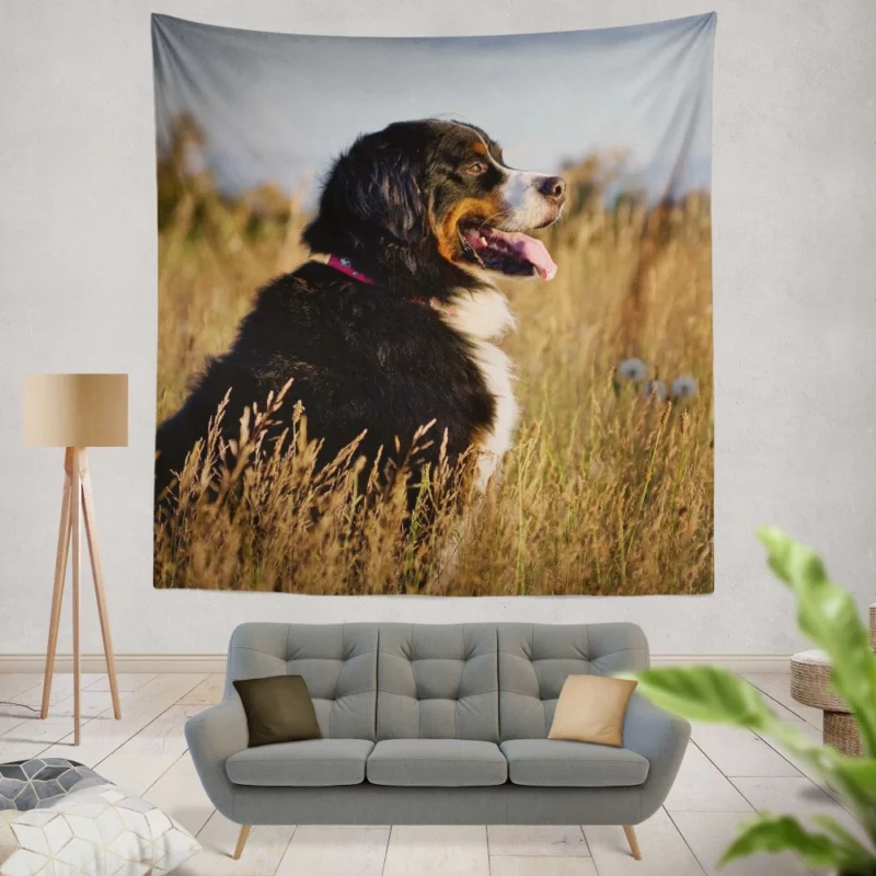 Bernese Mountain Dog Majestic Stance Wall Hanging Tapestry