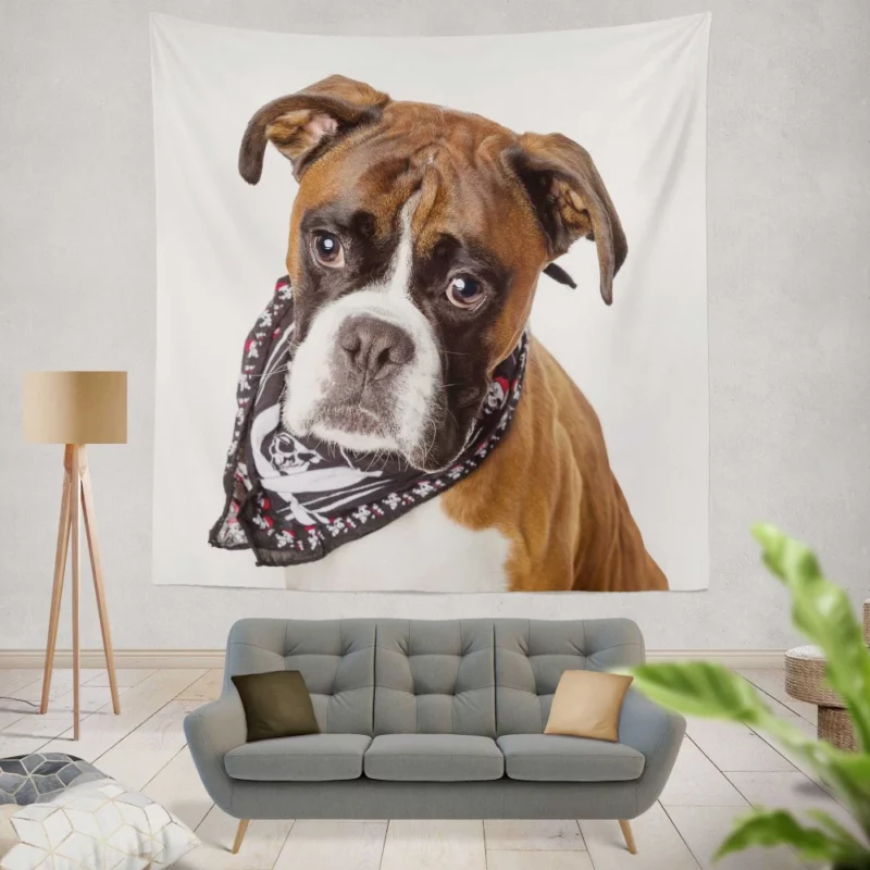 Boxer Energetic Charm Canine Vitality Wall Hanging Tapestry