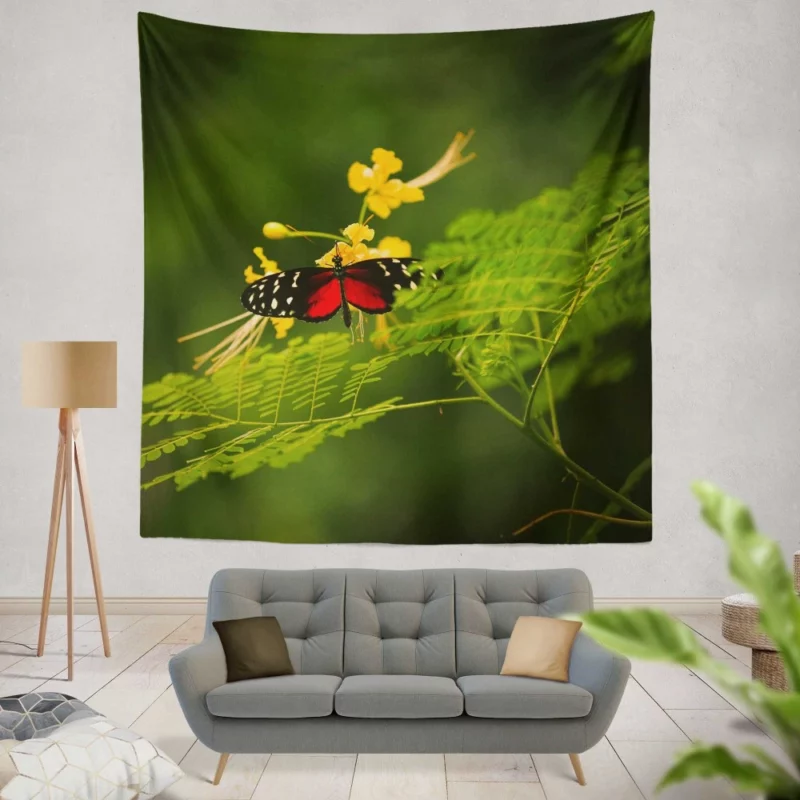 Butterfly Gentle Flight Nature Whimsy Wall Hanging Tapestry