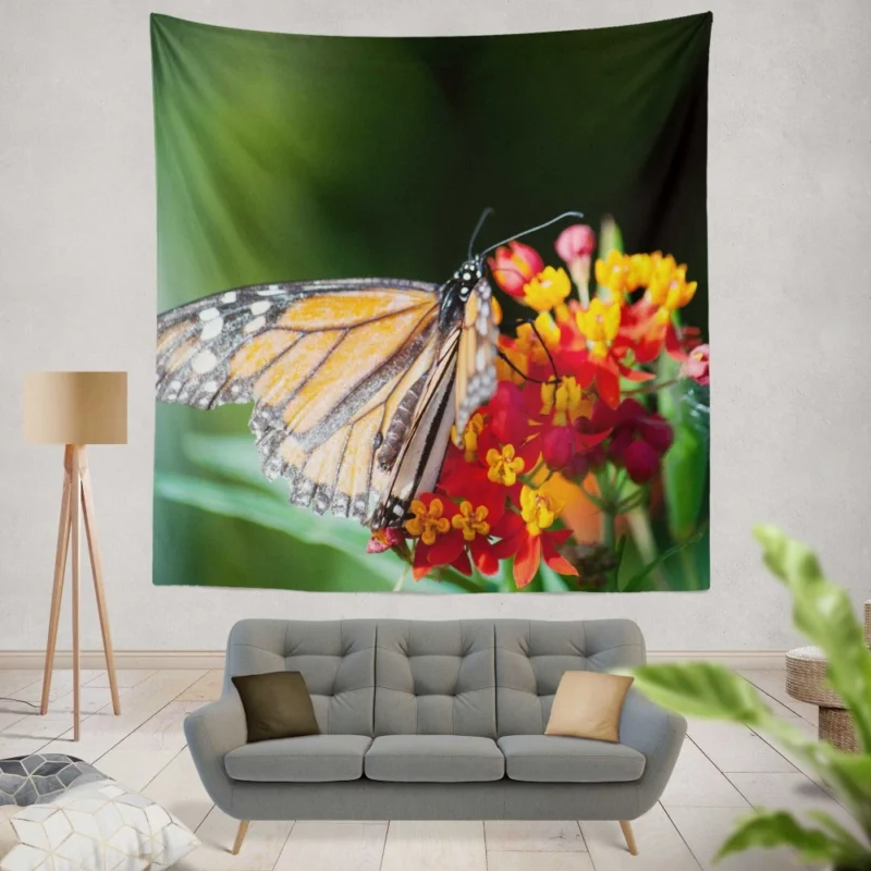 Butterfly Intricate Beauty in Macro Wall Hanging Tapestry