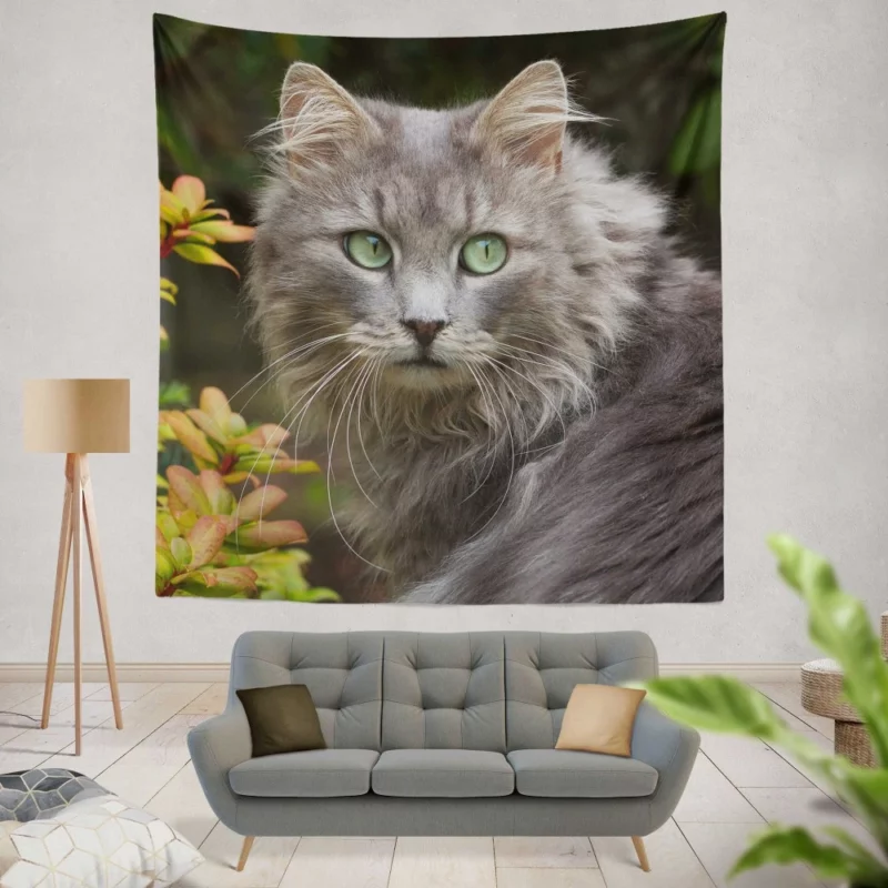 Captivating Cat Eyes Feline Mystique Wall Hanging Tapestry