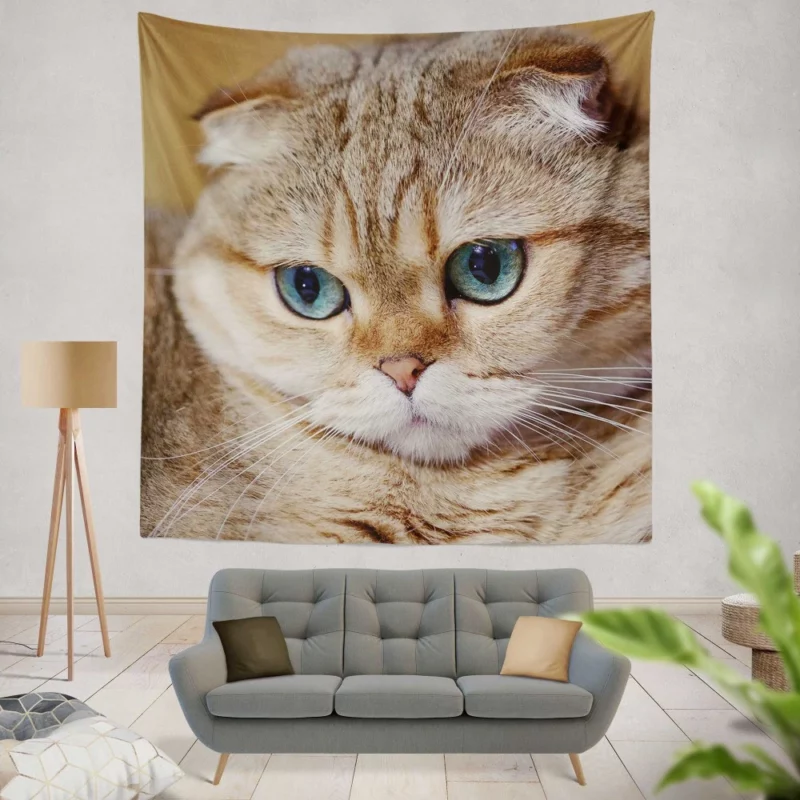 Cat Captivating Gaze Mysterious Charm Wall Hanging Tapestry