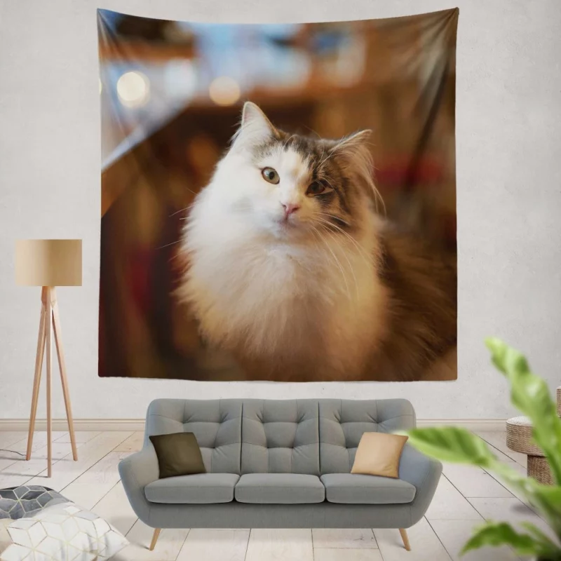 Cat Depth of Field Elegance Wall Hanging Tapestry