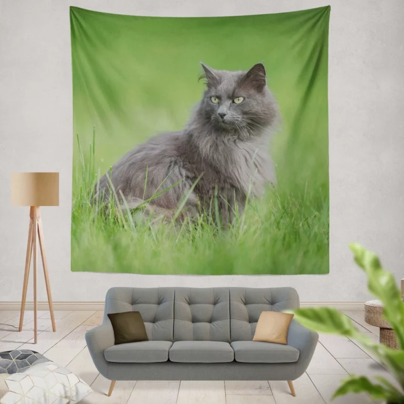 Cat Graceful Stance Feline Majesty Wall Hanging Tapestry