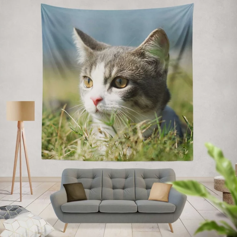 Cat Playful Antics Wall Hanging Tapestry