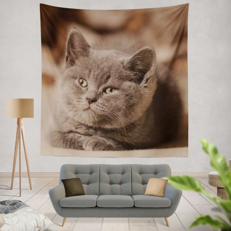 Cat Playful Charm Feline Whimsy Wall Hanging Tapestry