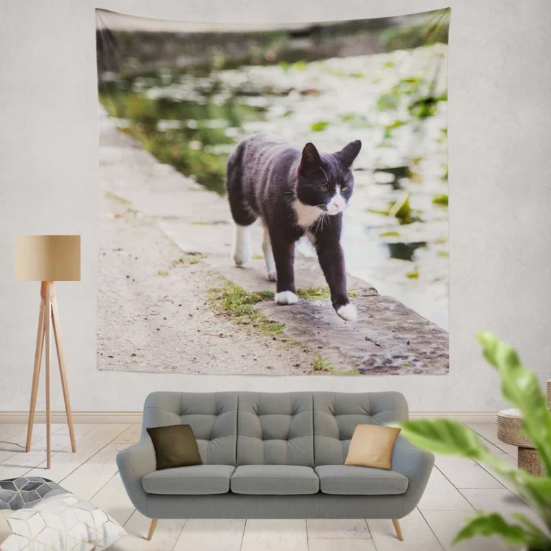 Cat Soulful Eyes Wall Hanging Tapestry