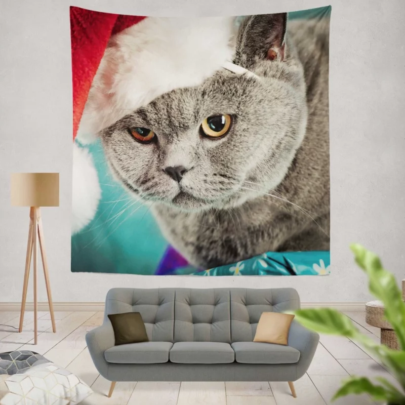 Charm of Play Cat Whisker Antics Wall Hanging Tapestry