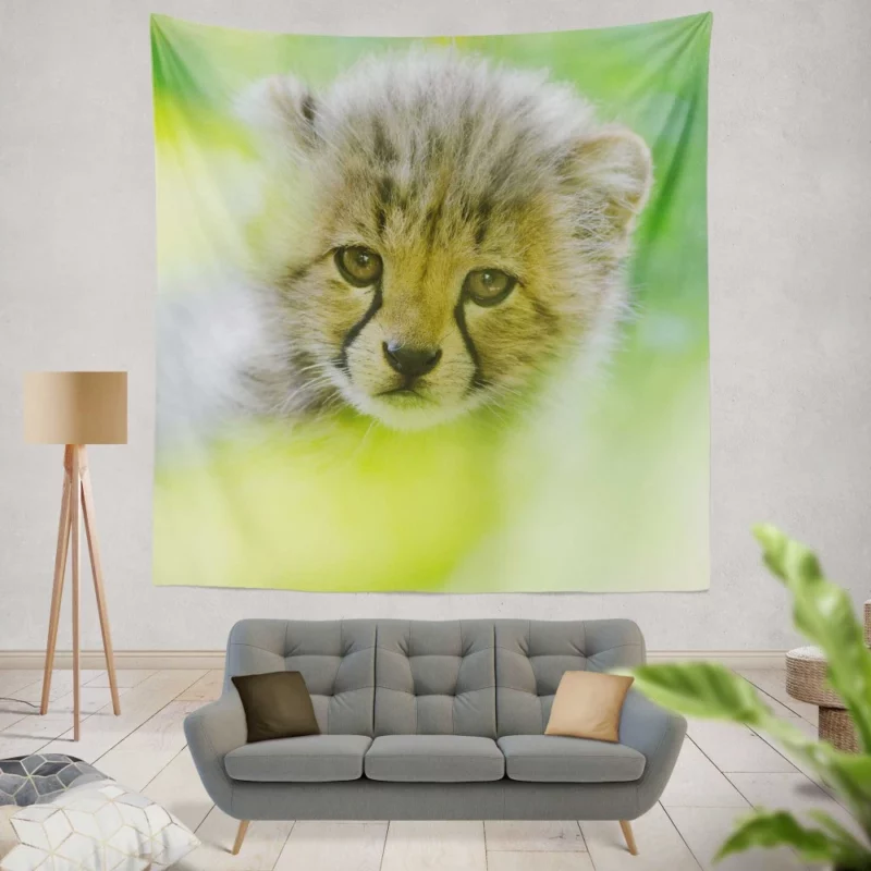 Cheetah Captivating Face Wall Hanging Tapestry