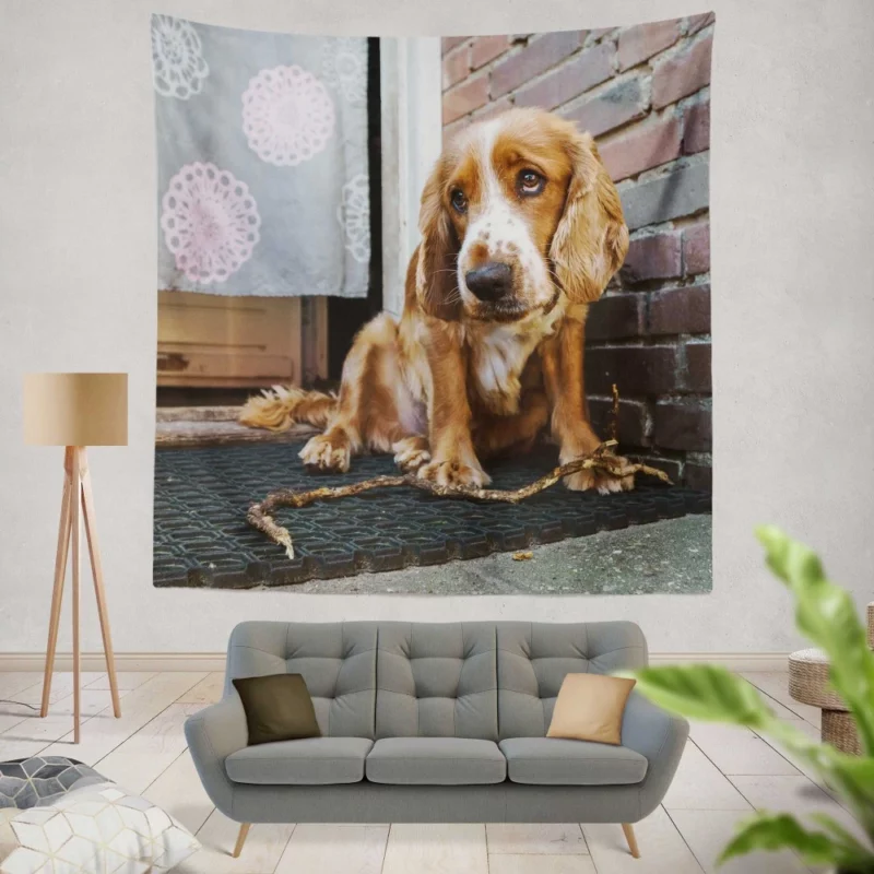 Cocker Spaniel Captivating Muzzle Canine Charm Wall Hanging Tapestry