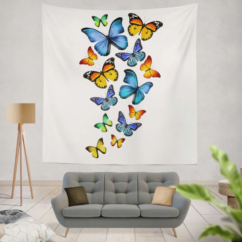 Colorful Butterfly Ethereal Beauty Wall Hanging Tapestry