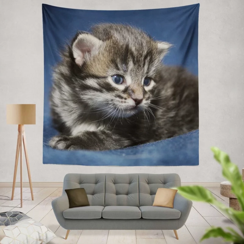 Curious Cat Playful Whiskers Wall Hanging Tapestry