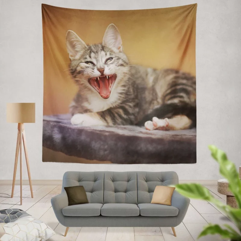 Curious Cat Whisker Wall Hanging Tapestry