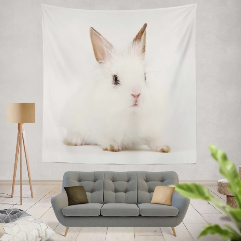 Curious Rabbits Playful Nature Charm Wall Hanging Tapestry