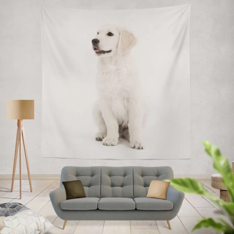 Cute Retriever Puppy Wall Hanging Tapestry