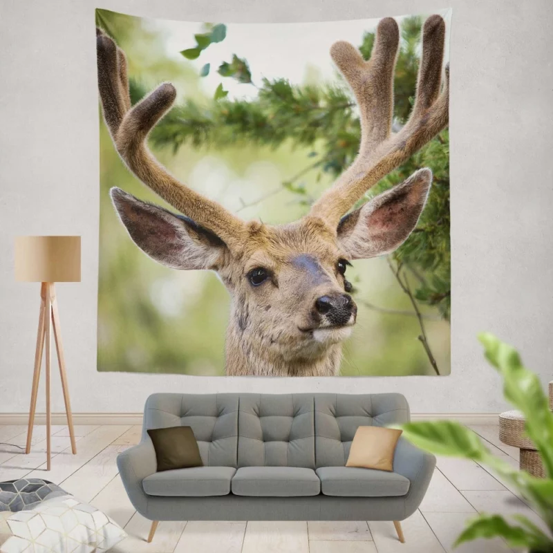 Deer Grace Majestic Wilderness Wall Hanging Tapestry