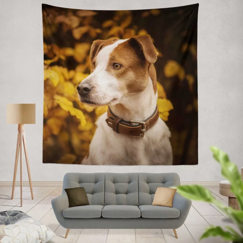 Dog Fall Adventure Furry Antics Wall Hanging Tapestry