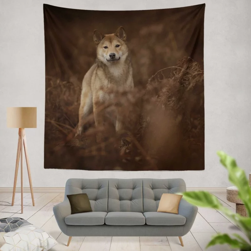 Dog Fern Exploration Wall Hanging Tapestry