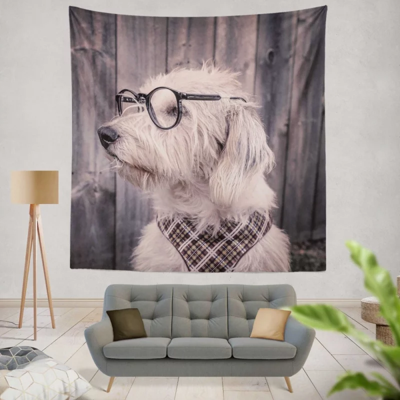 Dog Glassy Stare Canine Persona Wall Hanging Tapestry