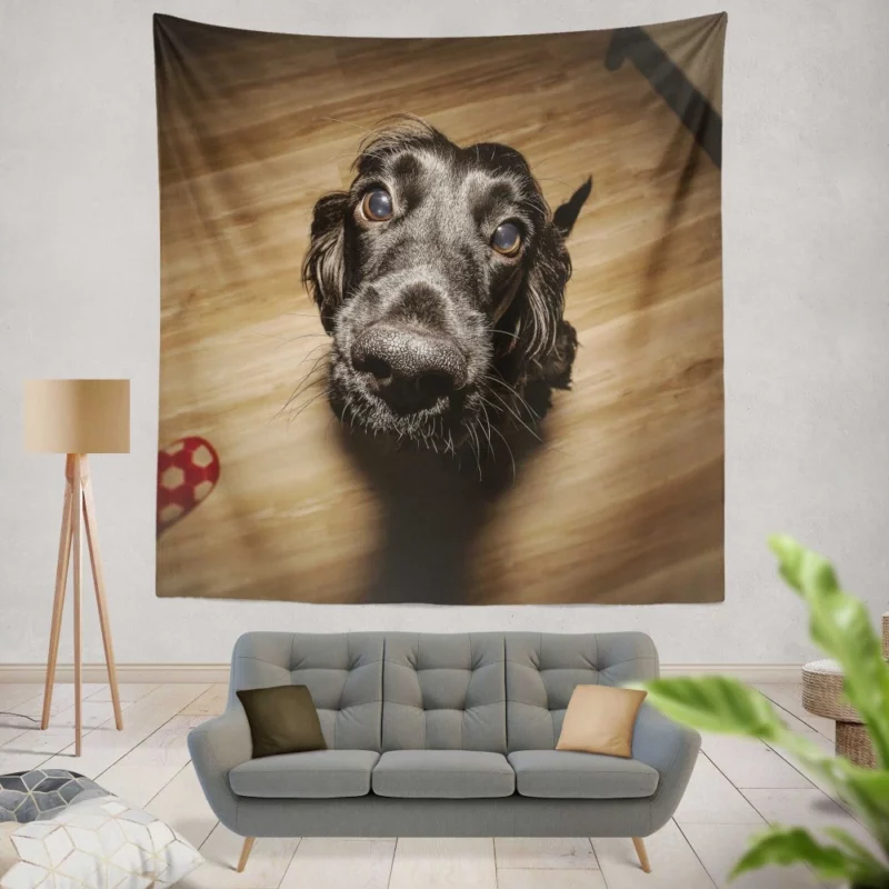 Dog Muzzle in Thought Canine Persona Wall Hanging Tapestry